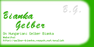 bianka gelber business card